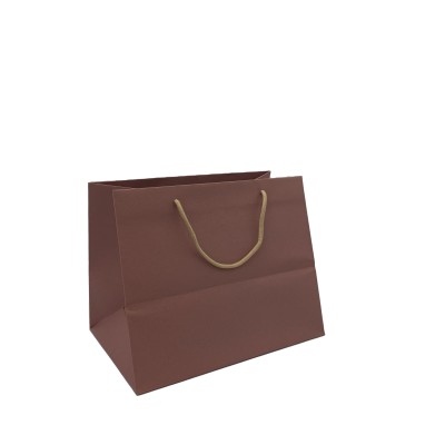 BORSA CARTA KRAFT 32+22X26CM 10PZ MAN/CORDA 210gr