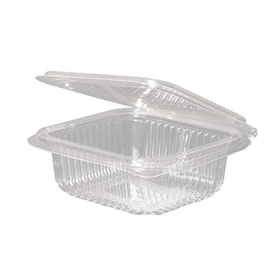 VASCHETTE C/COP TRAS.PLA BIODEGRADABILE 250cc 50PZ 126x117x43mm