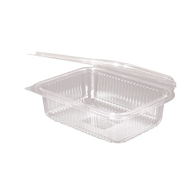 VASCHETTE C/COP TRAS.PLA BIODEGRADABILE 750cc 50pz 188x143x52mm