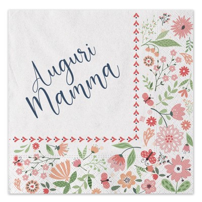 TOVAGLIOLI AUGURI MAMMA 33X33 20PZ