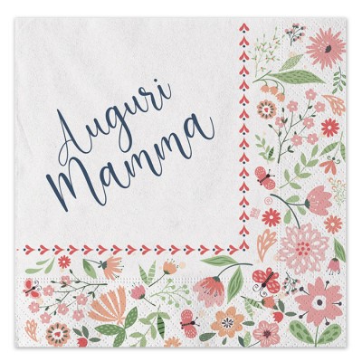 TOVAGLIOLI AUGURI MAMMA 33X33 20PZ