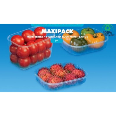 CESTINO FRUTTA MAXIPACK FR95 1000gr 170x135x95mm C/FORI PP TRASP