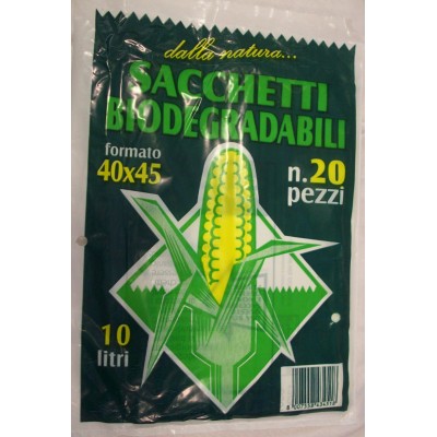 SACCHI PATTUMIERA BIO 10LT 40X45 20PZ 7,3GR 16MY