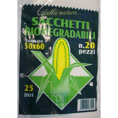 SACCHI PATTUMIERA BIO 25LT 53X60 20PZ 13,2GR 18MY