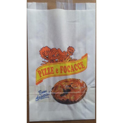 BUSTE CARTA POL.C/FINESTRA PIZZA E FOCACCIA 20+4X34cm 1000PZ