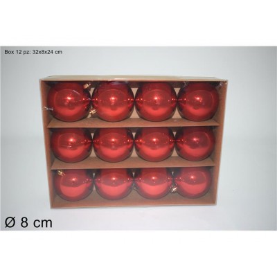 PALLE NATALIZIE LUCIDE 80MM 12PZ