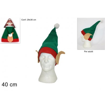 CAPPELLO DA ELFO C/ORECCHIE 40CM