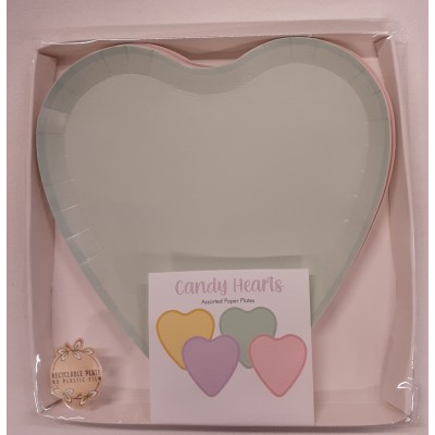 PIATTI CANDY HEARTS 17X18CM 8PZ