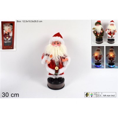 BABBO NATALE H30CM C/MUSICA E MOVIMENTO 2ASS