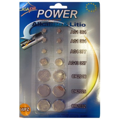 BATTERIE ALKALINE & LITIO 14PZ.