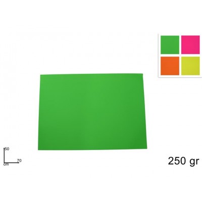 CARTONCINO LISCIO 50X70 250GR COLORATO FLUO