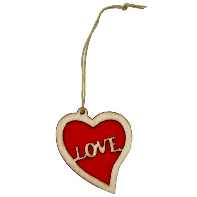 CUORI LEGNO LOVE 4CM 6PZ