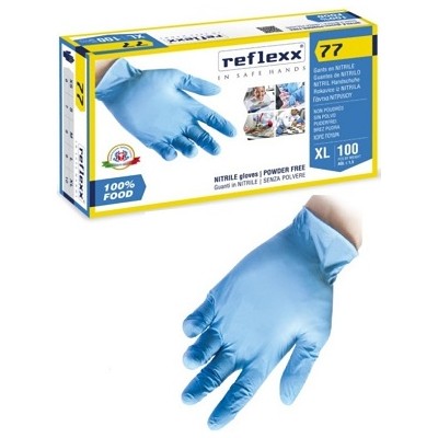 GUANTI NITRILE 100PZ FOOD LINE ULTRATHIN 0,06mm REFLEXX