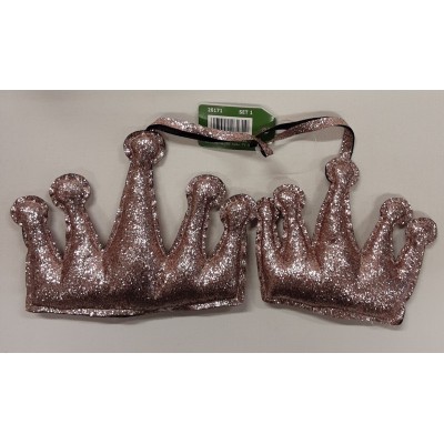 SET 2 CORONE GLITTER ROSA