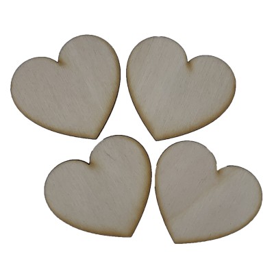 CUORE LEGNO 6X5,5CM 10PZ.