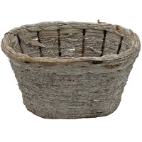 CESTO INTRECCIATO 26.5X14 CM BCO