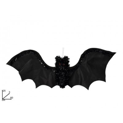 PIPISTRELLO DECORATIVO NERO C/OCCHI ROSSI