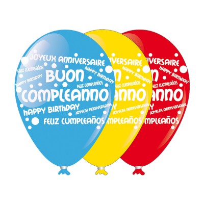 PALLONCINI BUON COMPLEANNO 16PZ.