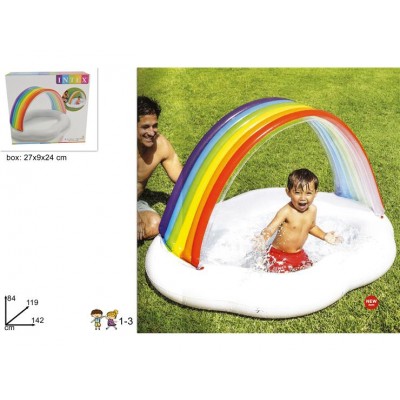 PISCINETTA ARCOBALENO 142X119X84CM