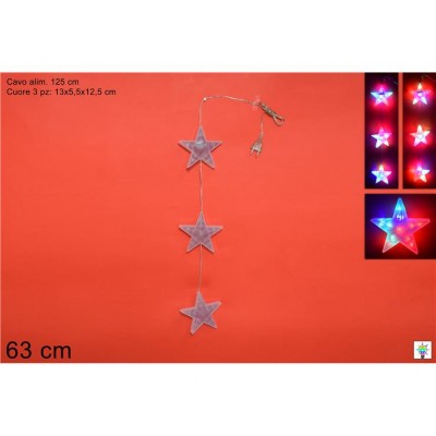 STELLE LUMINOSE 3PZ CASCANTI USO INT.