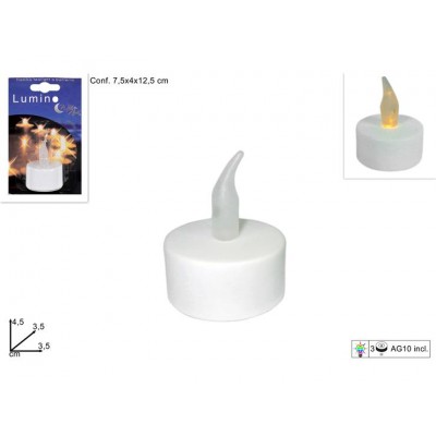 LUMINO FIAMMA TEALIGHT C/BATTERIA