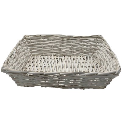 CESTO 36X26XH12CM OV C/MANICI VIMINI