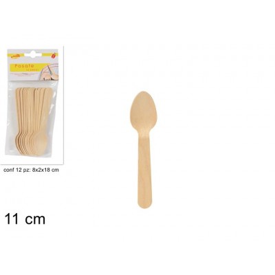 CUCCHIAINO LEGNO 12PZ