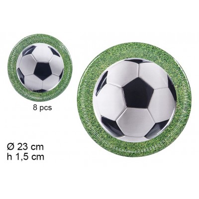 PIATTI FOOTBALL 24CM 8PZ