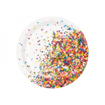 PIATTI HBD SPRINKLES 18CM 8PZ