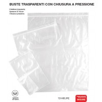 100 PZ BUSTE TRASPARENTI SACCHETTI PER ALIMENTI CON CHIUSURA