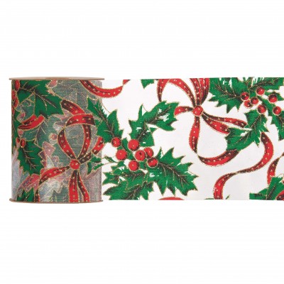 NASTRO RED MERRY XMAS 100MMX15MT