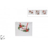 BORSA REGALO 31X26+12CM MERRY CH. C/STELLA NATALE 3ASS