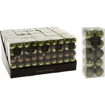 PALLINE 40MM 20PZ. GLITT/LUCIDO/OPACO.
