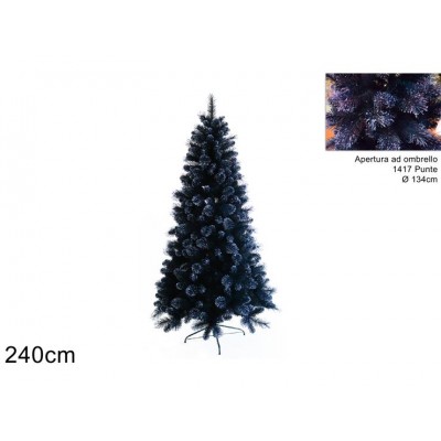 ALBERO DI NATALE BLU H240CM EFFETTO GHIACCIO