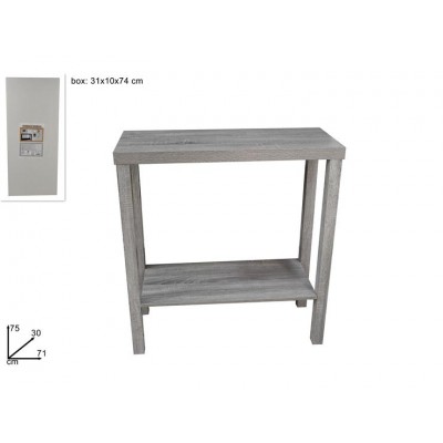 TAVOLO CONSOLLE C/RIPIANO LEGNO 71X30X75CM