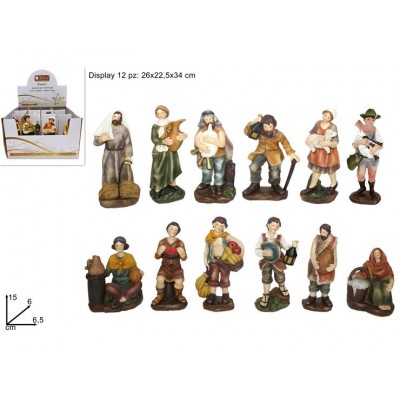 PASTORI H15CM X PRESEPE 12ASS. COL. CHIARI