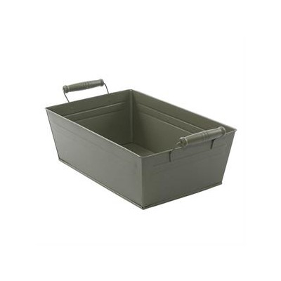 CESTO LATTA RETT. OPACA 35X23XH12CM C/MAN.