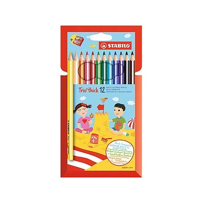 PASTELLI STABILO TRIO THICK 12PZ. C/TEMPERINO