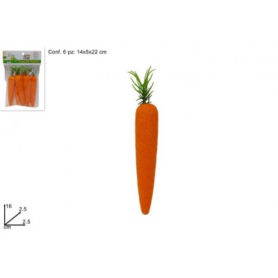 CAROTINE FLOCCATE 16CM 6PZ.