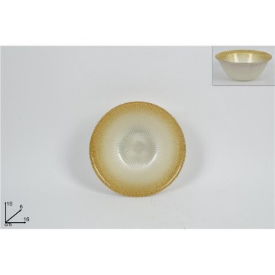 COPPETTA VETRO PERL. D.16CM C/GLITTER
