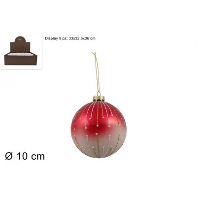 PALLA VETRO SFUMATA 100MM C/RILIEVO