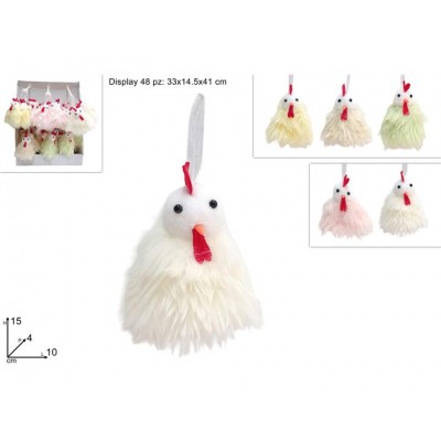 GALLINA C/PELLICCIA 10CM DA APP.