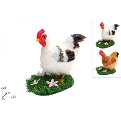 GALLINA SU ERBETTA 20CM. c.ca