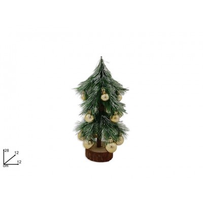 ALBERELLO H28CM C/BASE TRONCO E PALLINE