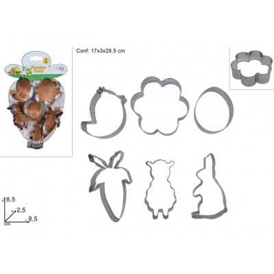 FORMINE SOGG. PASQUALI X BISCOTTI 6PZ. METALLO