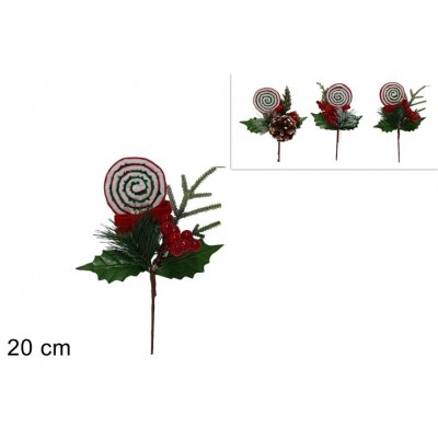 SPILLONE LOLLIPOP C/BACCHE E VERDE 3ASS
