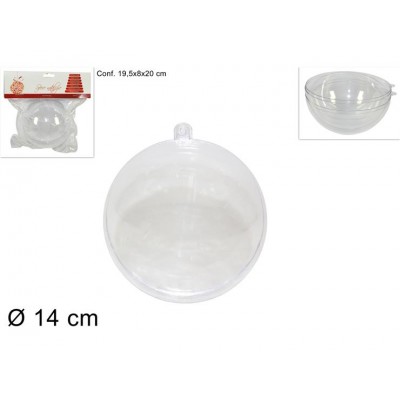 SFERA PLASTICA TRASP. 14CM