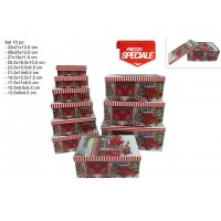 SCATOLA RETT. C/COP. 32XH13+21CM DIS. NATALIZIO