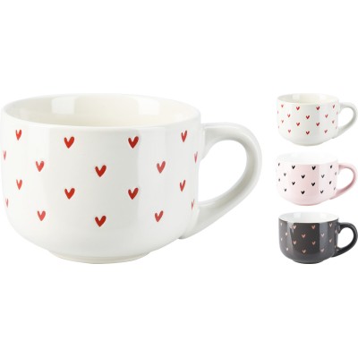 TAZZA CERAMICA C/MANICO 450ML 3ASS.