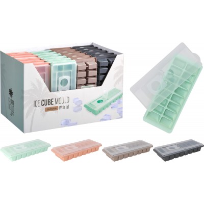 STAMPO X CUBETTI GHIACCIO PP. C/COPERCHIO 4ASS
